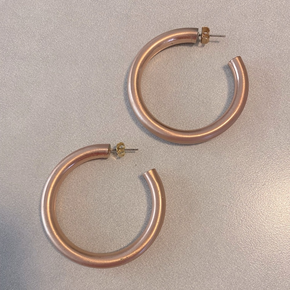Rose Gold Hoops